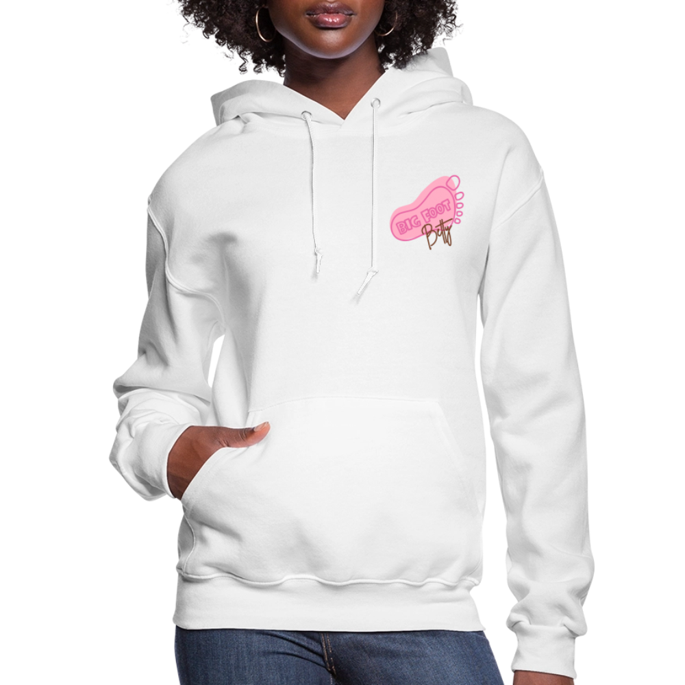 Women's Hoodie - BIGFOOT BETTY - JEEP - PINK RIBBON - white