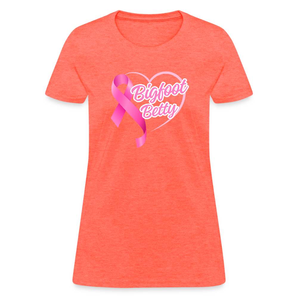 Women's T-Shirt - BFB Pink Ribbon - heather coral