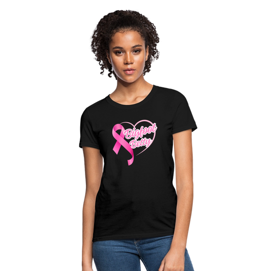 Women's T-Shirt - BFB Pink Ribbon - black