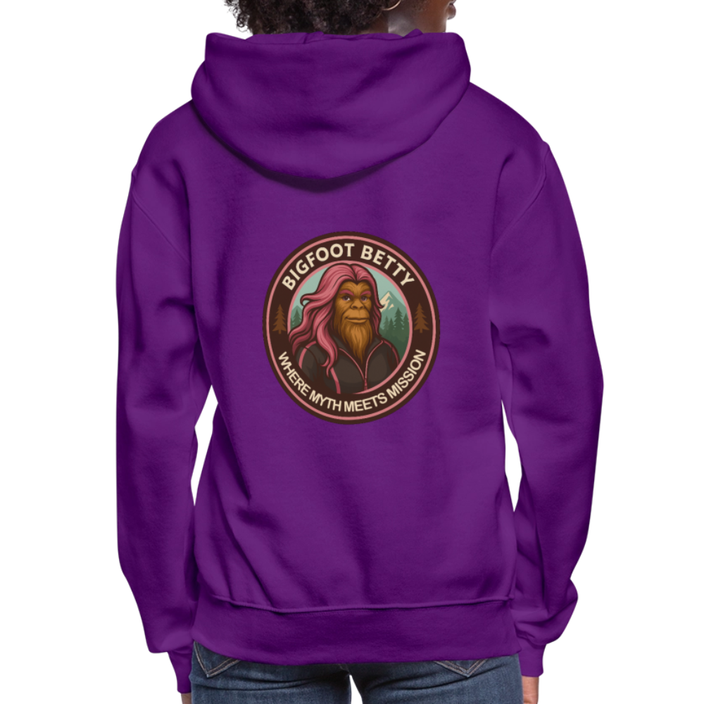 Women's Hoodie - Where Myth Meets Mission (RETRO) - purple