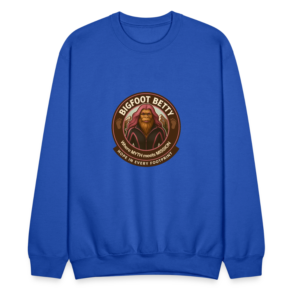 Crewneck Sweatshirt - Hope in Every Footprint (RETRO) - royal blue