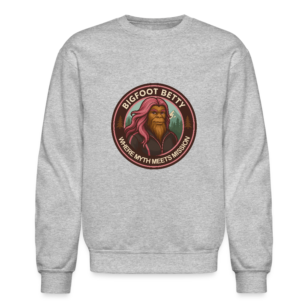Crewneck Sweatshirt - Where Myth Meets Mission (RETRO) - heather gray