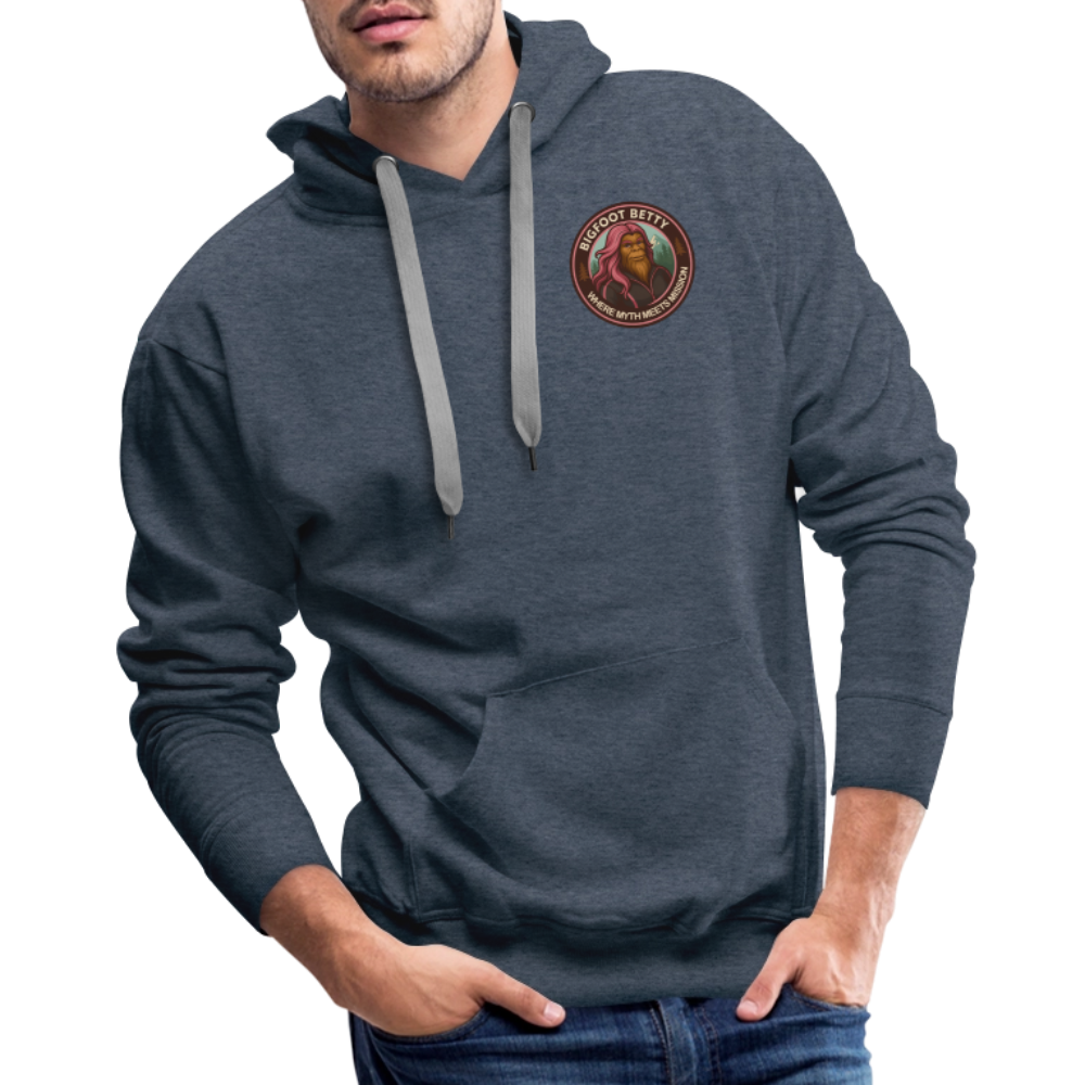 Men’s Premium Hoodie - Where Myth Meets Mission  (RETRO) - heather denim