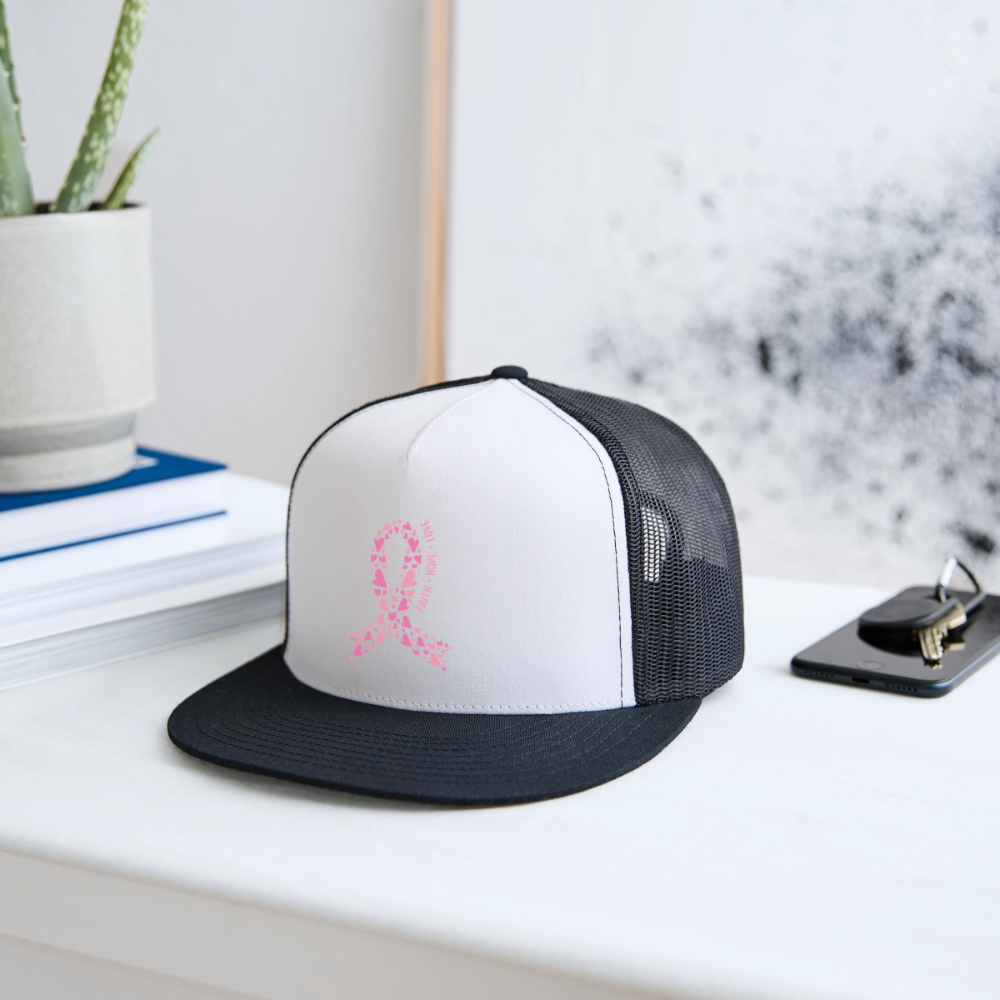 Faith Hope Love Trucker Hat - white/black