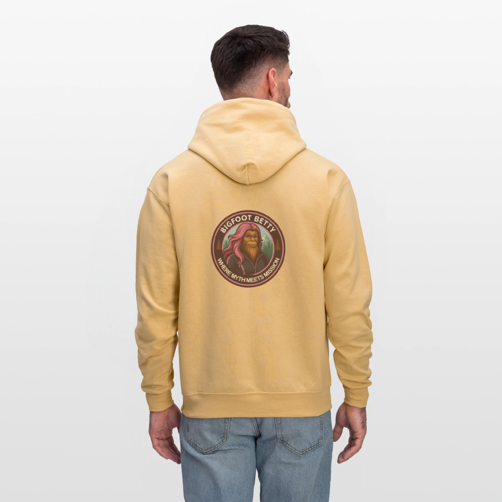 Men's Hoodie - Where Myth Meets Mission (RETRO) - light gold 