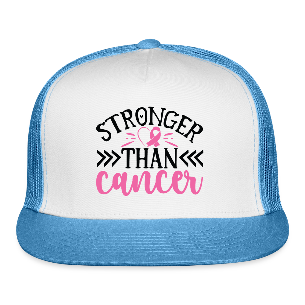 Stronger Than Cancer Trucker Hat - white/blue