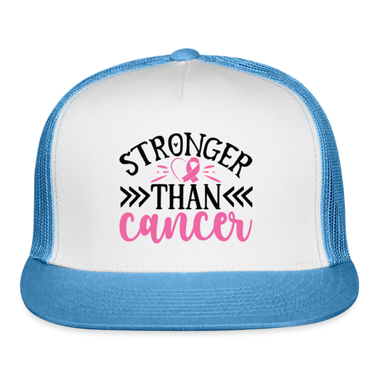 Stronger Than Cancer Trucker Hat - white/blue