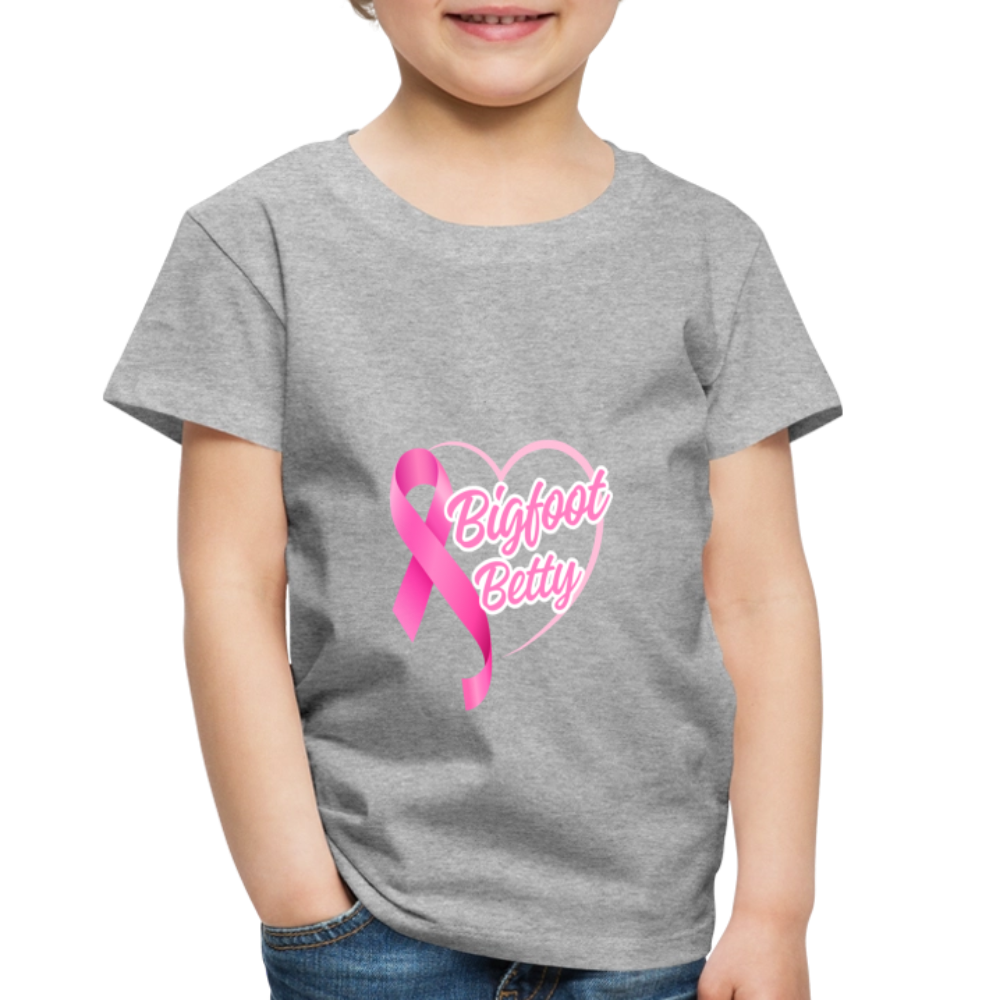 Toddler Premium T-Shirt - BFB Pink Ribbon - heather gray