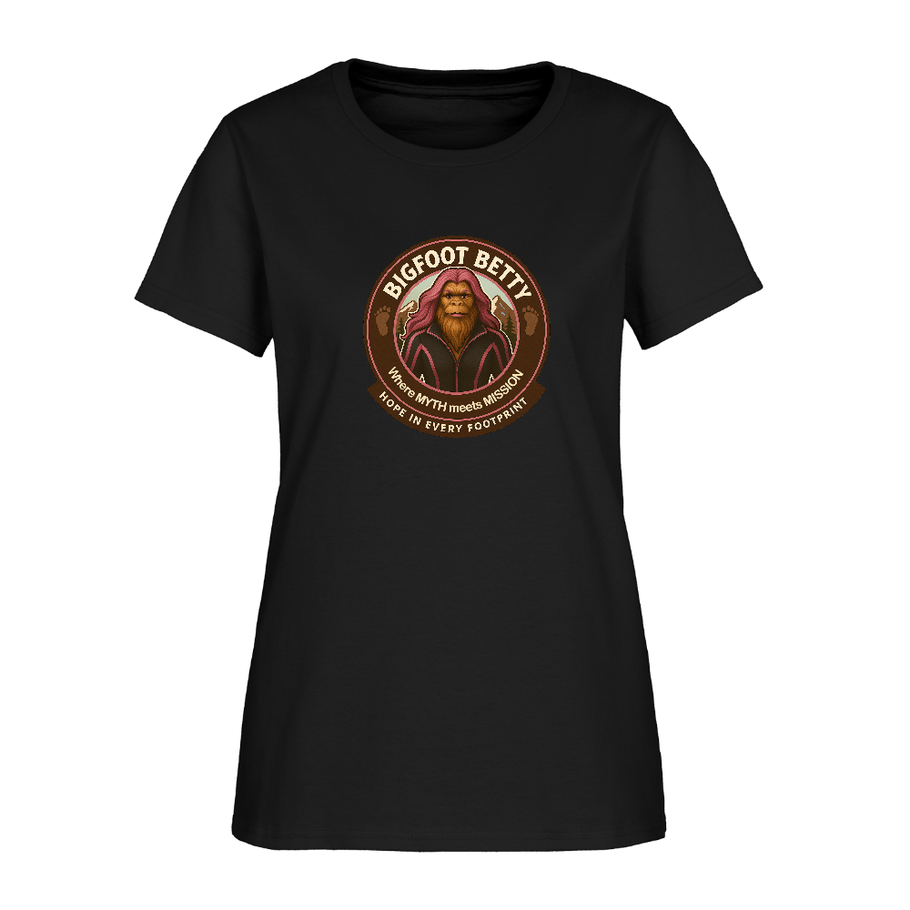 Women's T-Shirt - Hope in Every Footprint (RETRO) - black