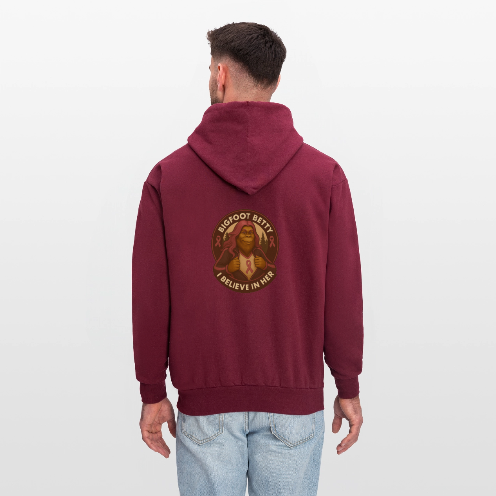 Men's Hoodie - I Believe In Her (RETRO) - burgundy