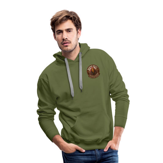 Men’s Premium Hoodie - Hope in Every Footprint (F/B) (RETRO) - olive green