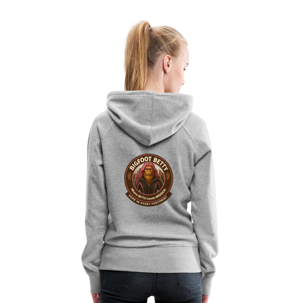 Women’s Premium Hoodie - Hope in Every Footprint (F/B) (RETRO) - heather grey