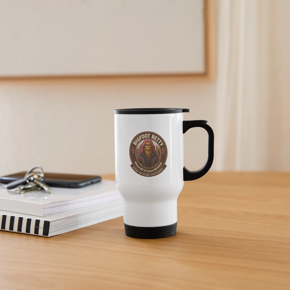 Travel Mug - Hope in Every Footprint (RETRO) - white