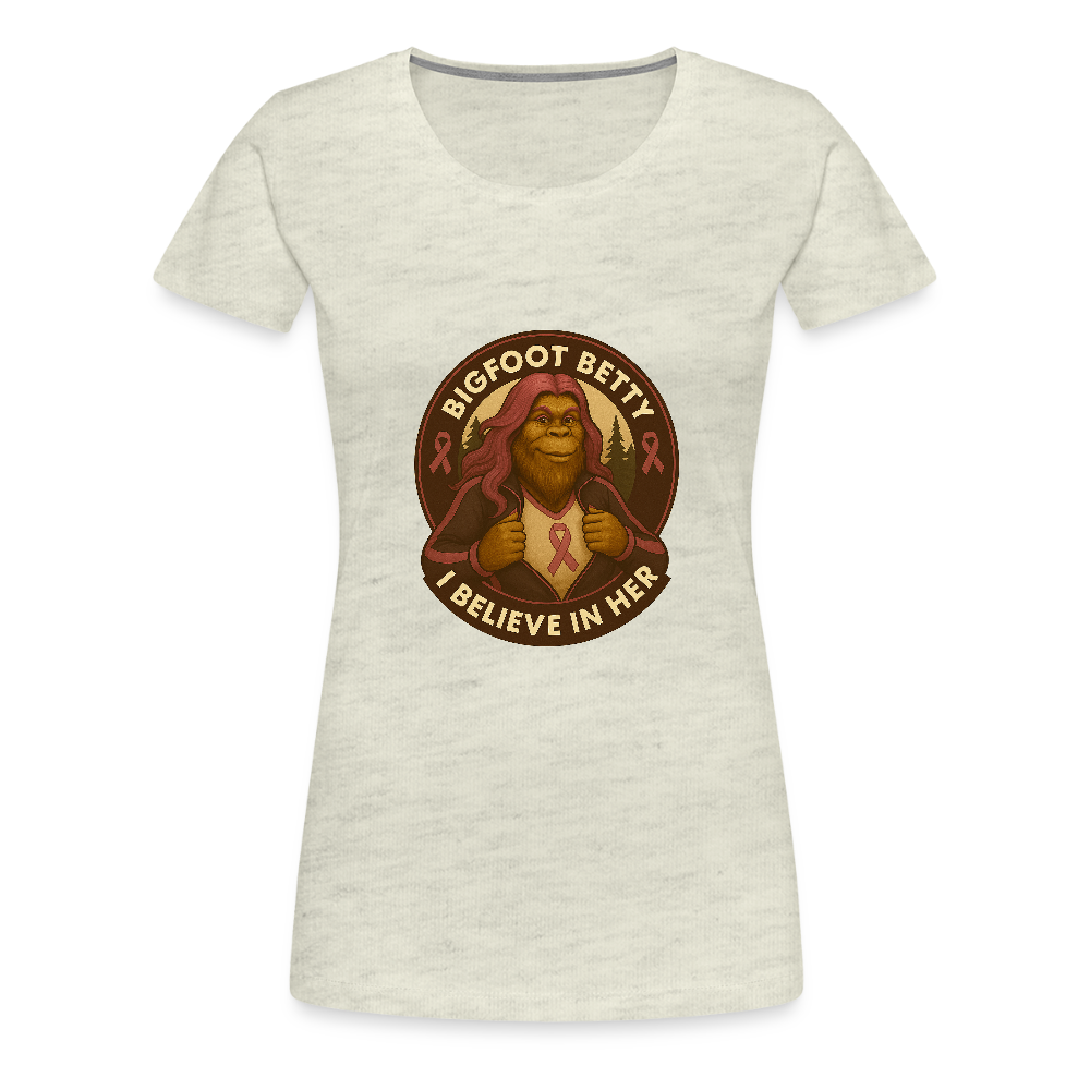 Women’s Premium T-Shirt - I Believe In Her (RETRO) - heather oatmeal