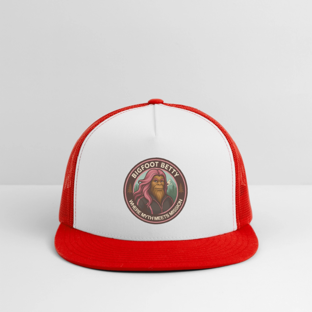 Trucker Hat - Where Myth Meets Mission (RETRO) - white/red