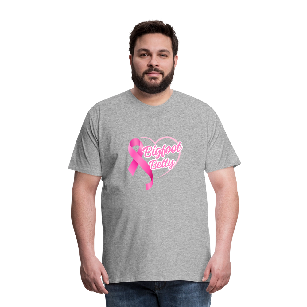 Men's Premium T-Shirt -BFB Pink Ribbon - heather gray