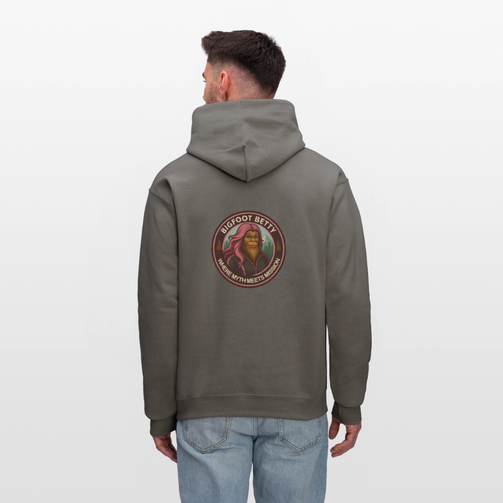 Men's Hoodie - Where Myth Meets Mission (RETRO) - asphalt gray