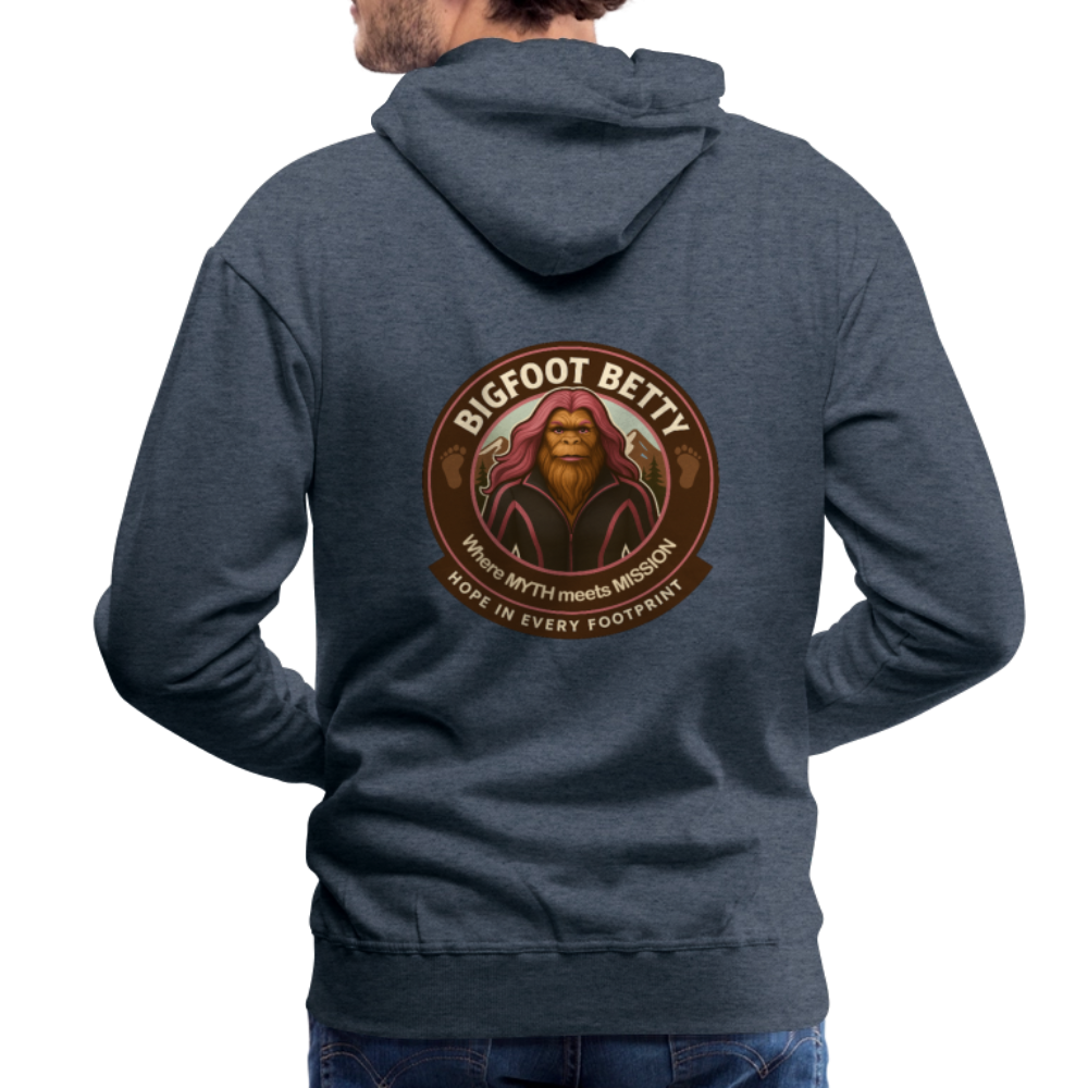 Men’s Premium Hoodie - I Believe In Her (F/B) (RETRO) - heather denim