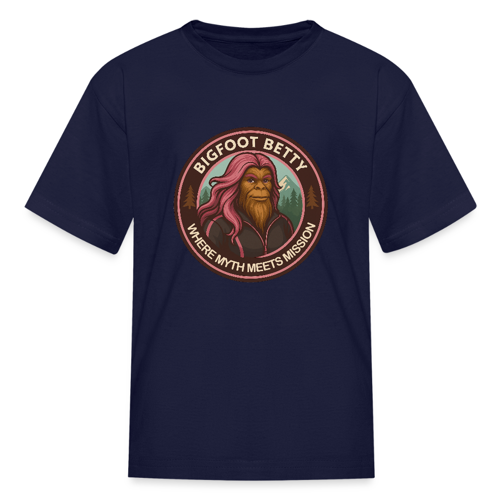 Kids' T-Shirt - Where Myth Meets Mission (RETRO) - navy