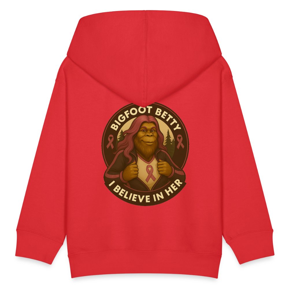 Kids' Hoodie - I Believe In Her (F/B) (RETRO) - red