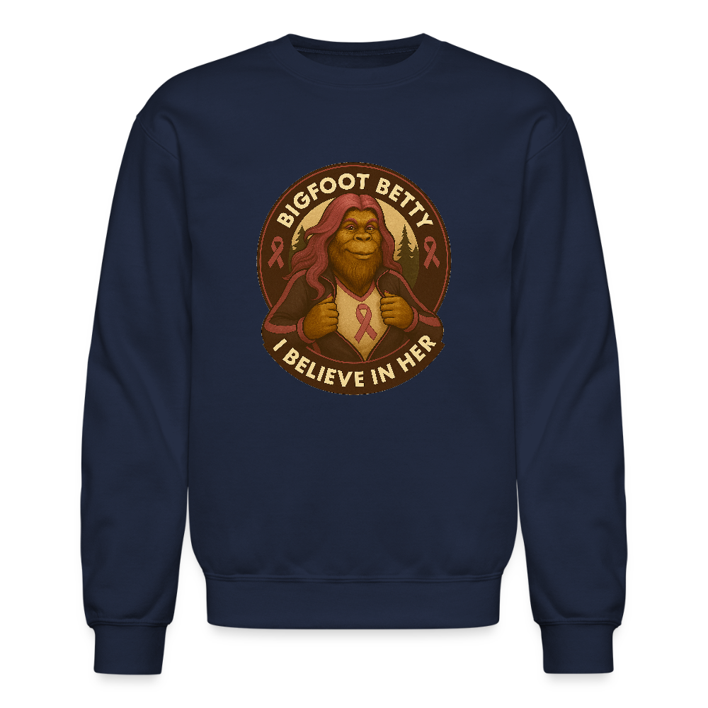 Crewneck Sweatshirt - I Believe In Her (RETRO) - navy