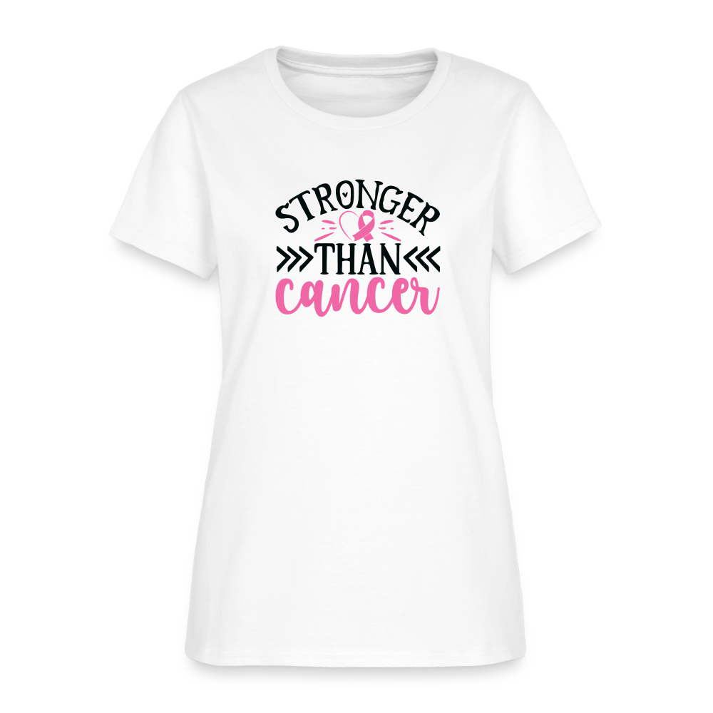 Women's Stronger Than Cancer T-Shirt - white