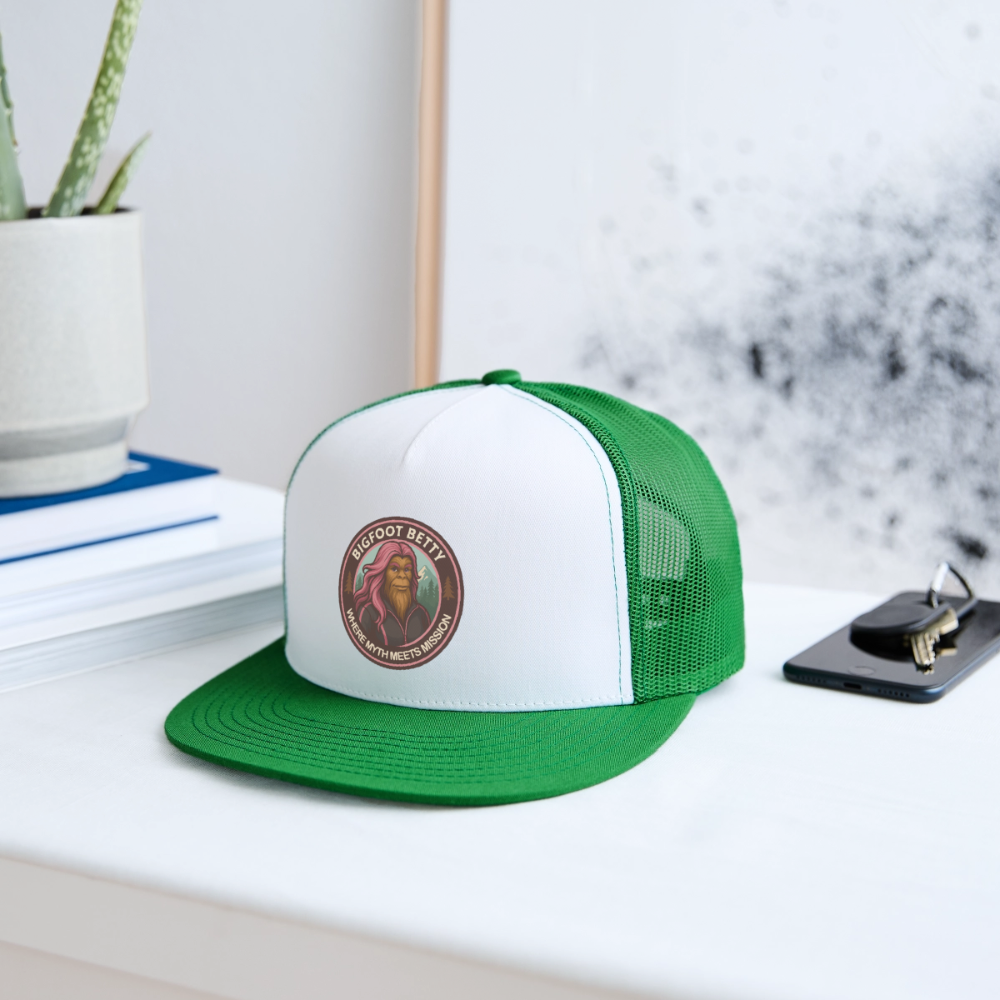 Trucker Hat - Where Myth Meets Mission (RETRO) - white/kelly green