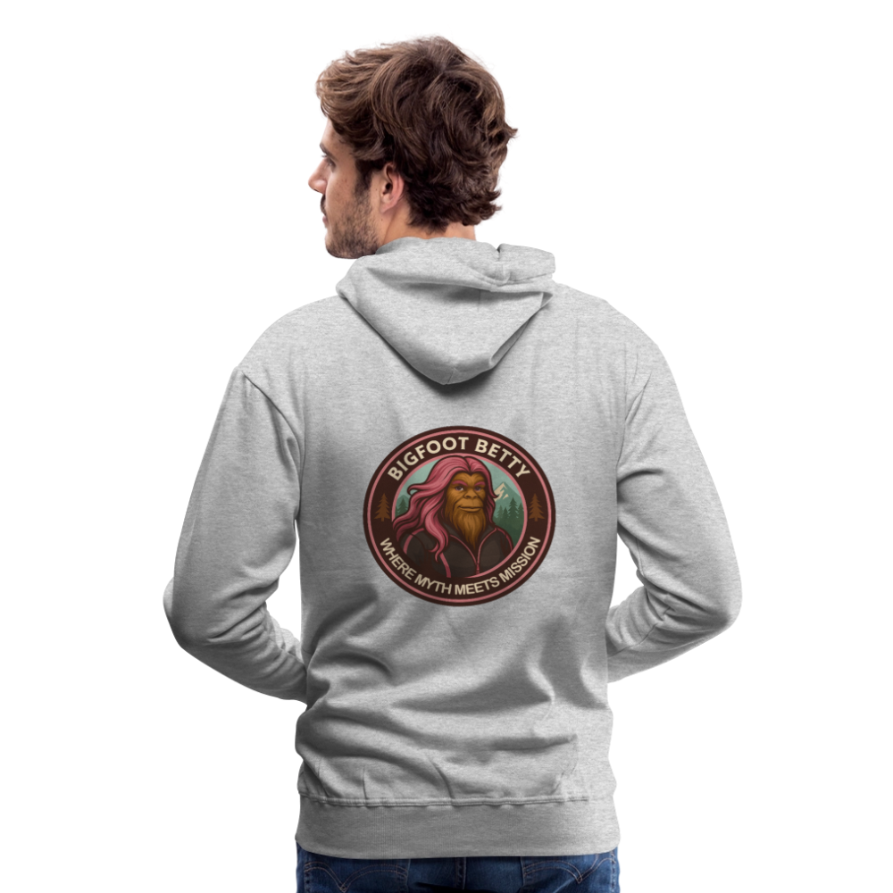 Men’s Premium Hoodie - Where Myth Meets Mission  (RETRO) - heather grey