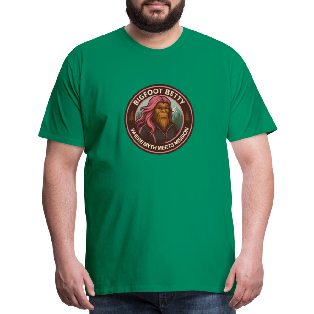 Men's Premium T-Shirt - Where Myth Meets Mission (RETRO) - kelly green