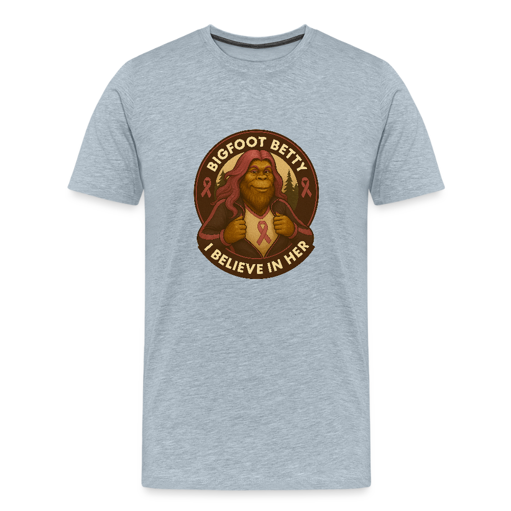 Men's Premium T-Shirt - I Believe In Her (RETRO) - heather ice blue