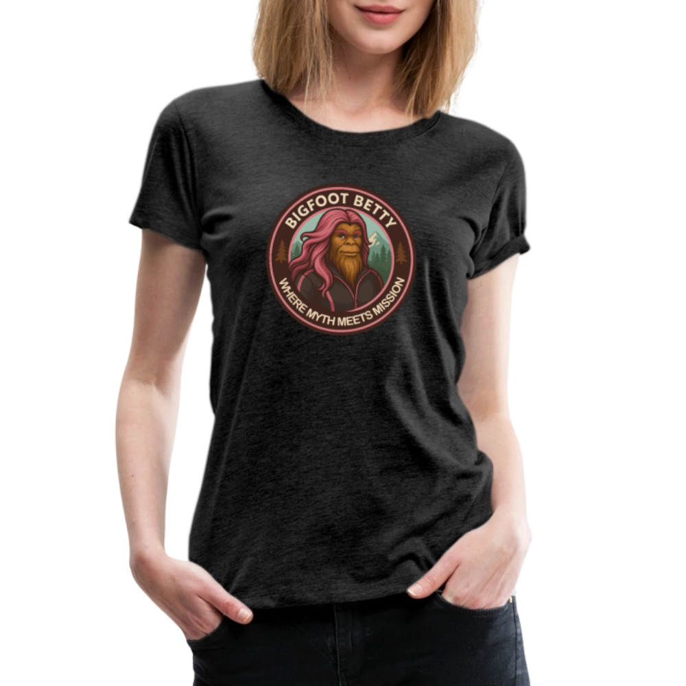 Women’s Premium T-Shirt - Where Myth Meets Mission (RETRO) - charcoal grey