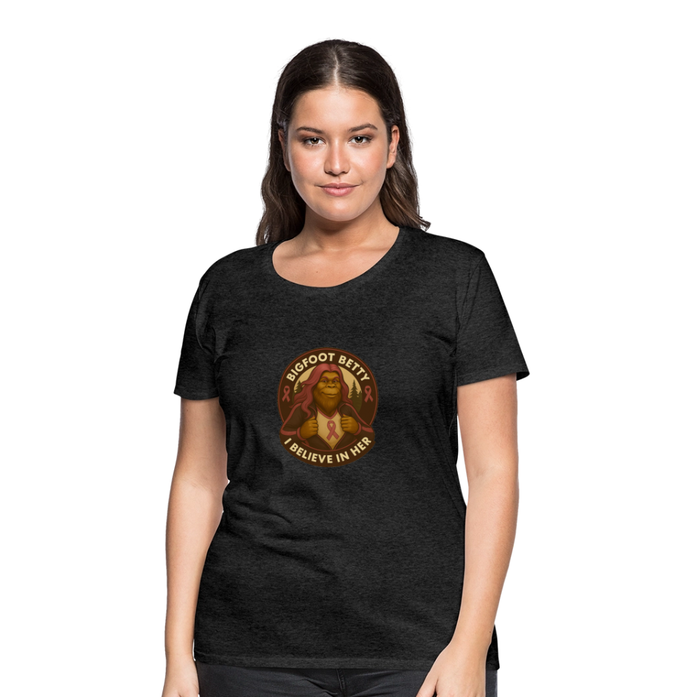 Women’s Premium T-Shirt - I Believe In Her (RETRO) - charcoal grey