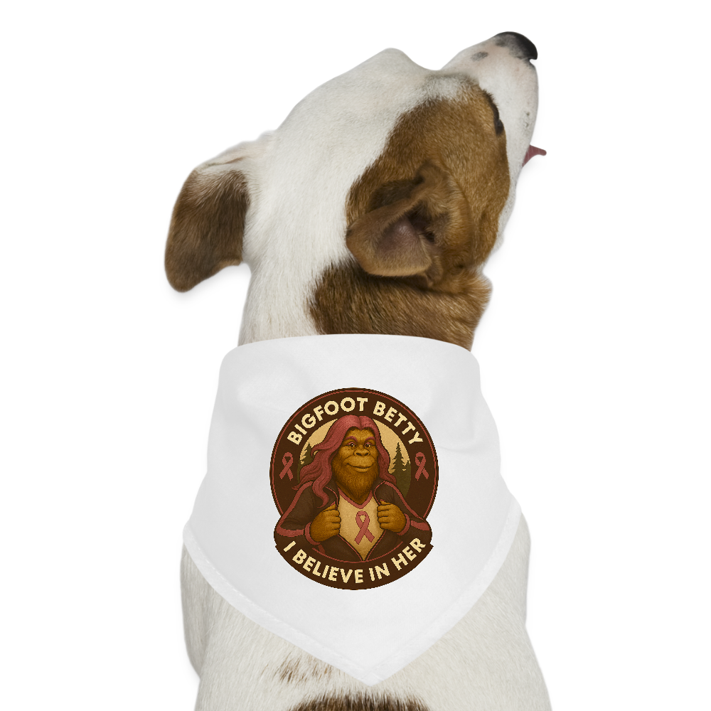 Dog Bandana - I Believe In Her (RETRO) - white
