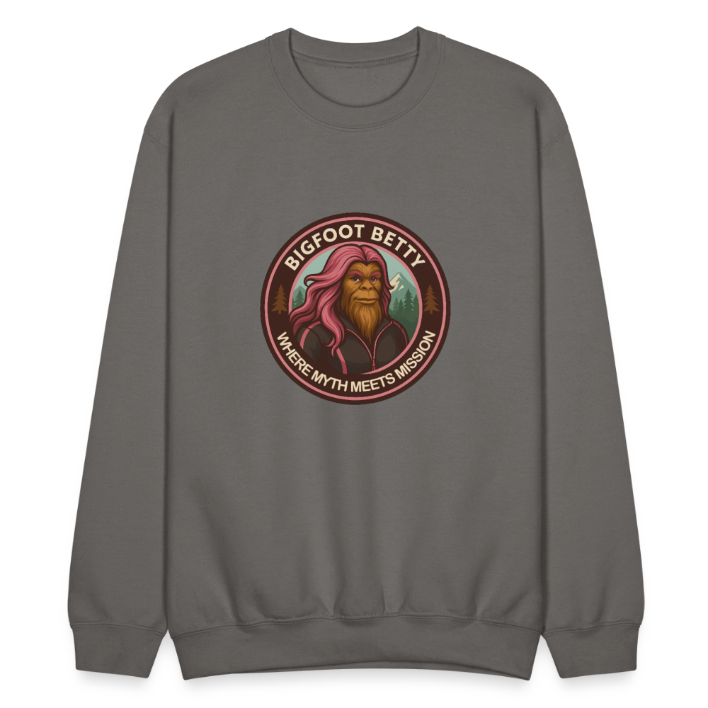 Crewneck Sweatshirt - Where Myth Meets Mission (RETRO) - asphalt gray