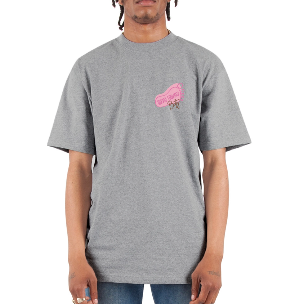Unisex Oversized Heavyweight T-Shirt - BFB FootPrint - heather gray