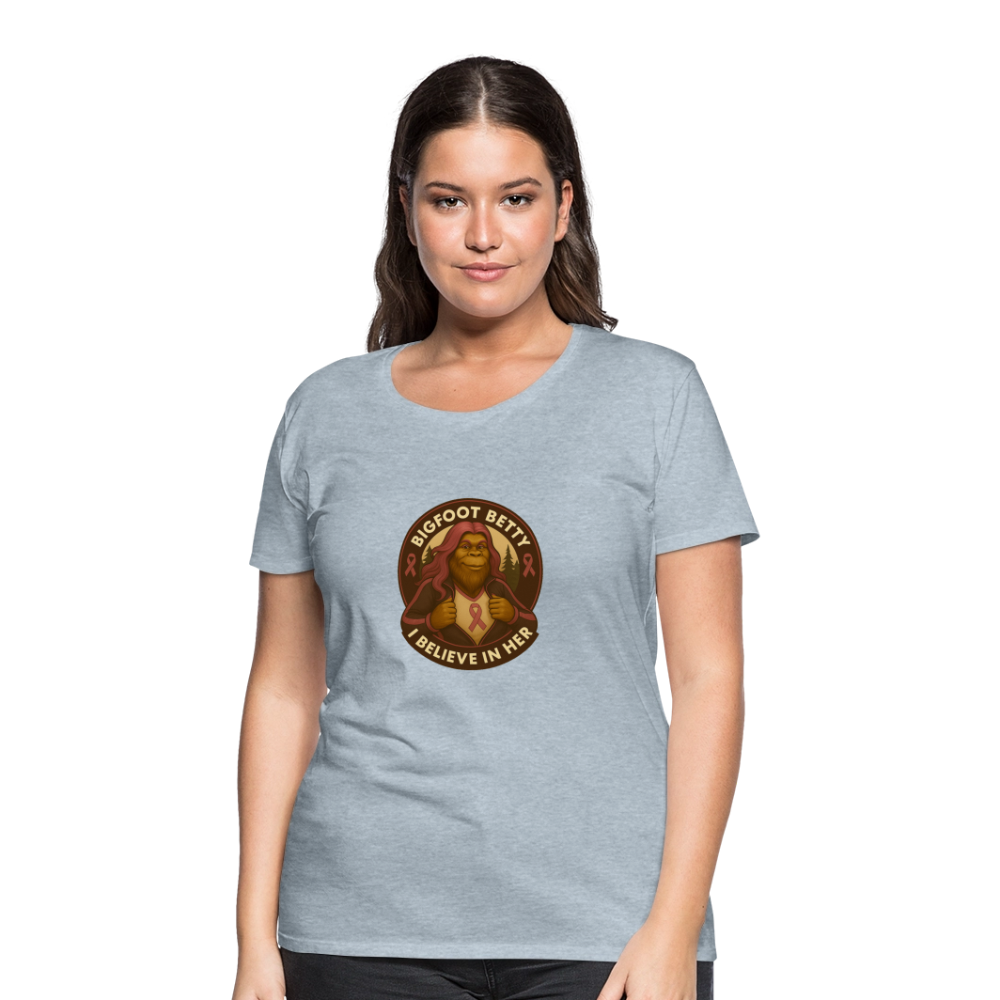 Women’s Premium T-Shirt - I Believe In Her (RETRO) - heather ice blue