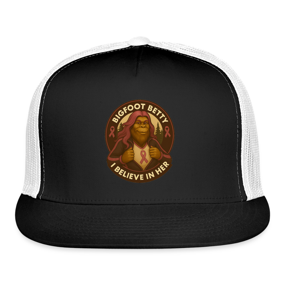 Trucker Hat - I Believe In Her (RETRO) - black/white