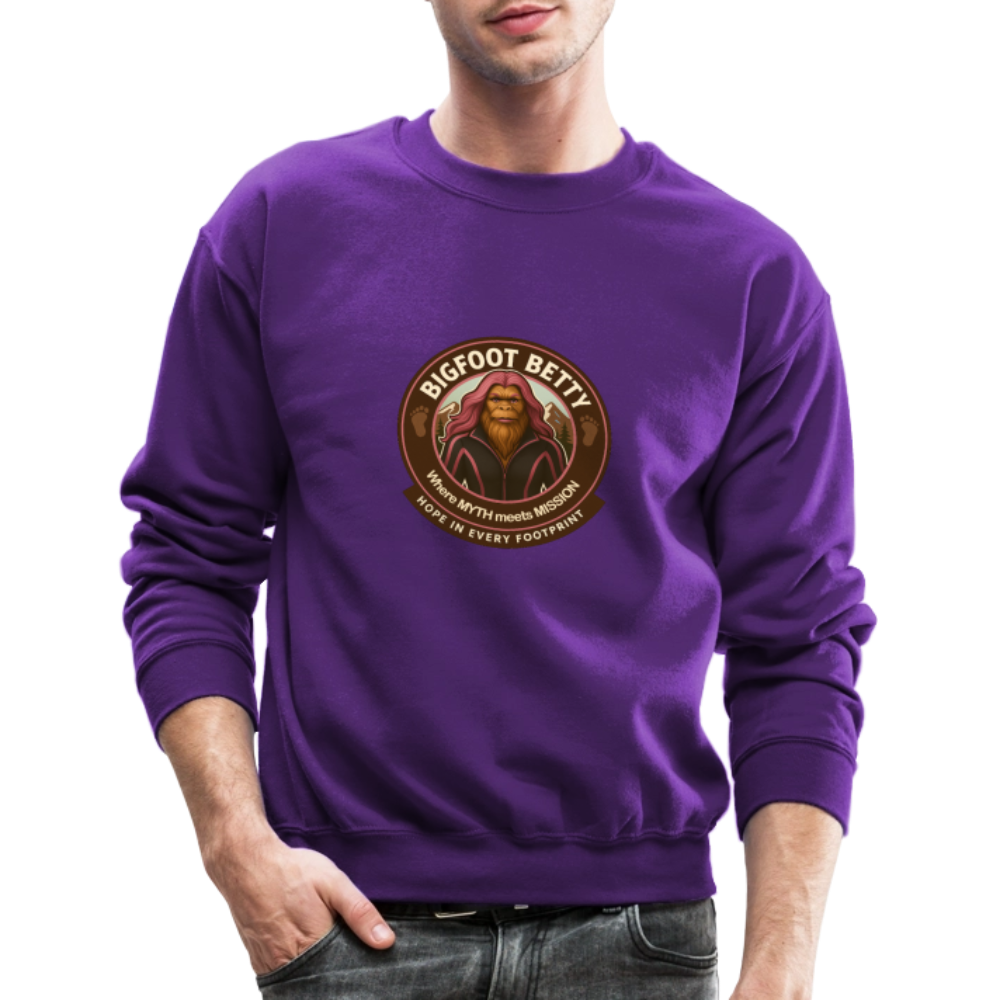 Crewneck Sweatshirt - Hope in Every Footprint (RETRO) - purple