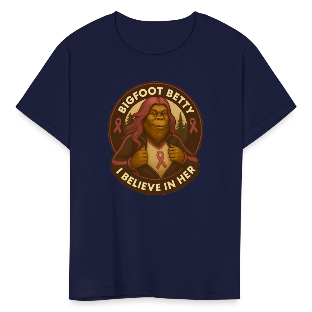 Kids' T-Shirt -I Believe In Her (RETRO) - navy