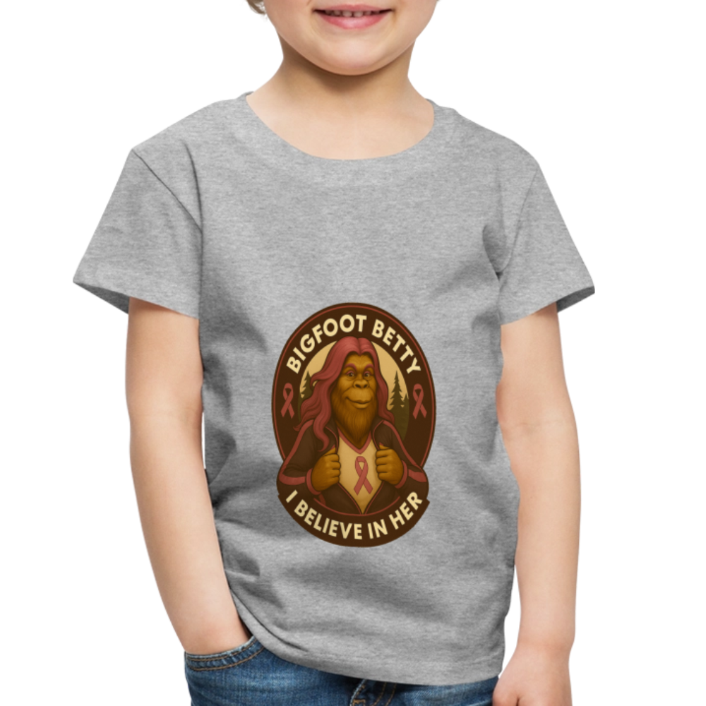 Toddler Premium T-Shirt - I Believe In Her  (RETRO) - heather gray