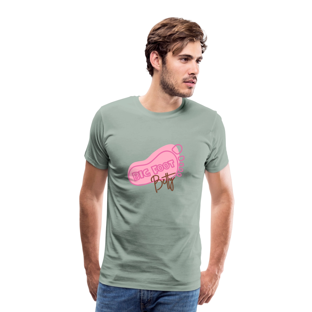 Men's Premium T-Shirt - BFB FootPrint - steel green