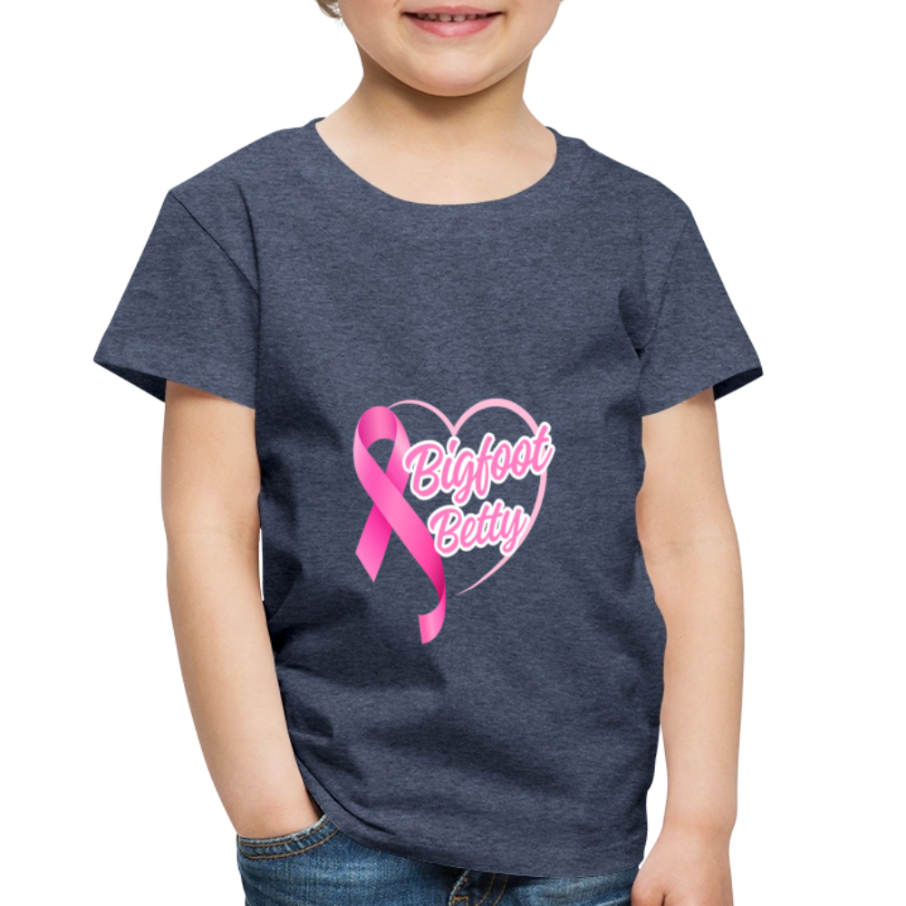 Toddler Premium T-Shirt - BFB Pink Ribbon - heather blue