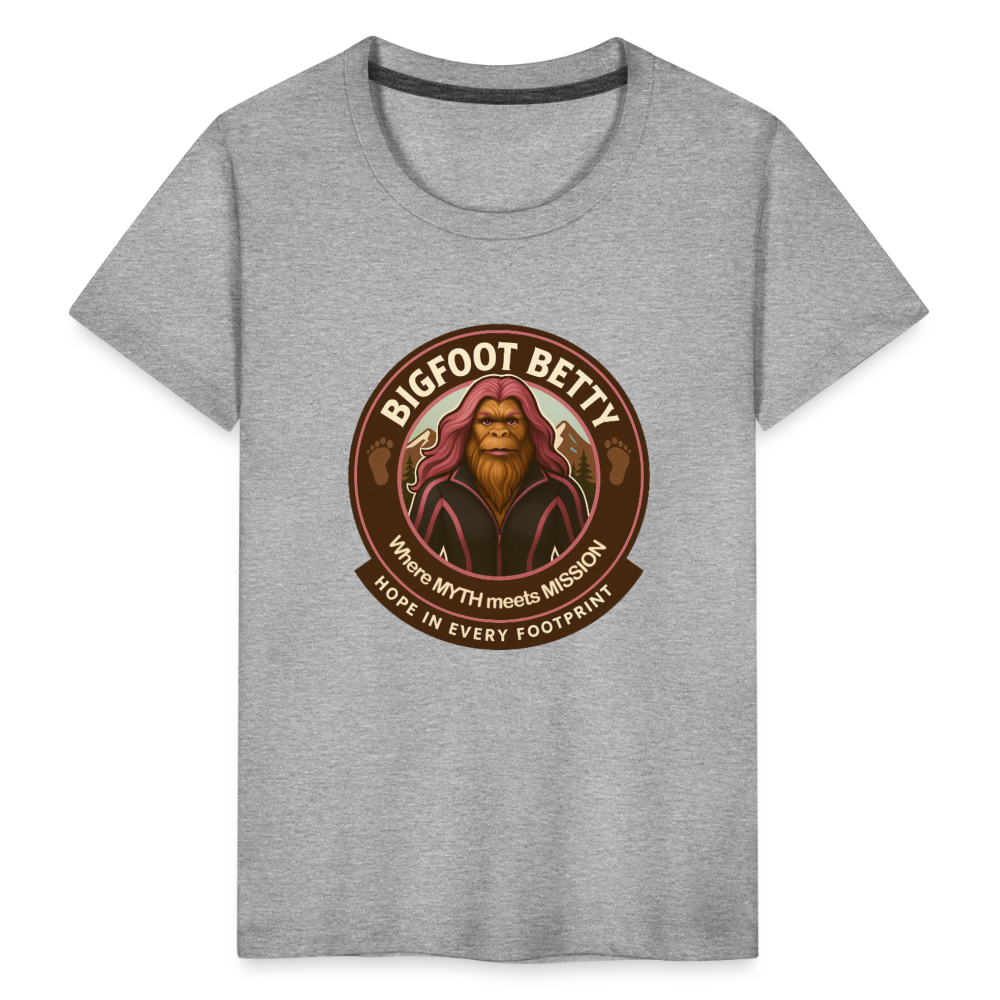 Toddler Premium T-Shirt - Hope in Every Footprint (RETRO) - heather gray