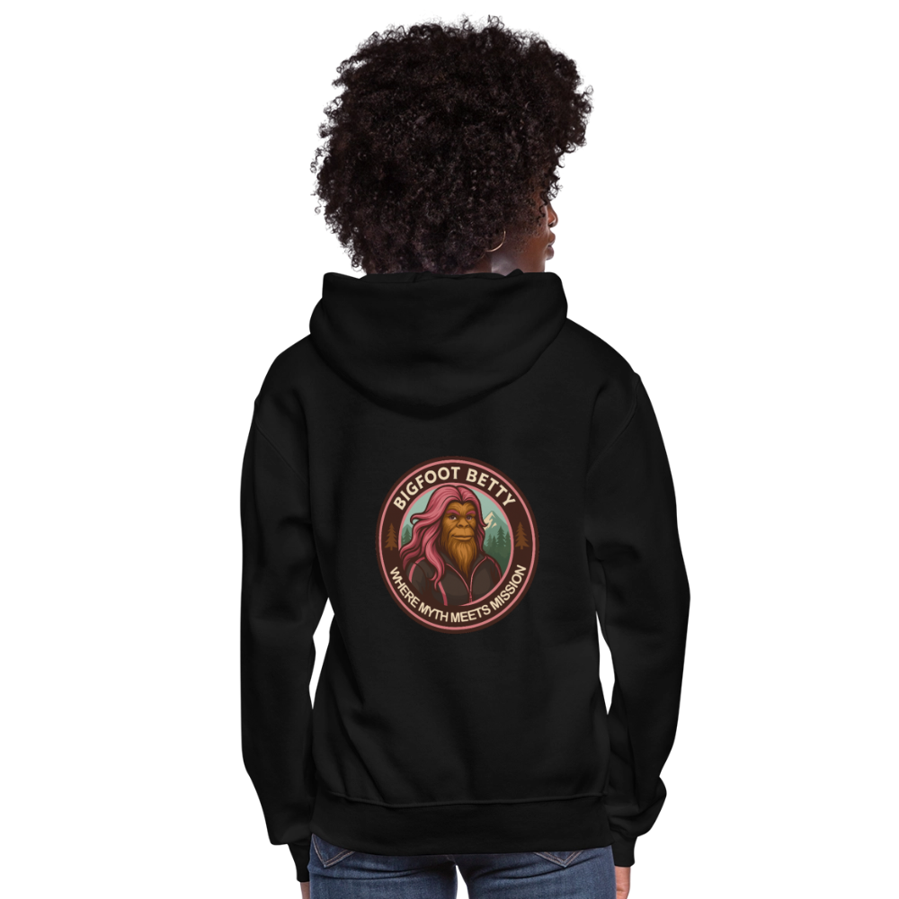 Women's Hoodie - Where Myth Meets Mission (RETRO) - black