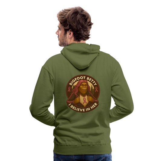 Men’s Premium Hoodie - Where Myth Meets Mission  (RETRO) - olive green