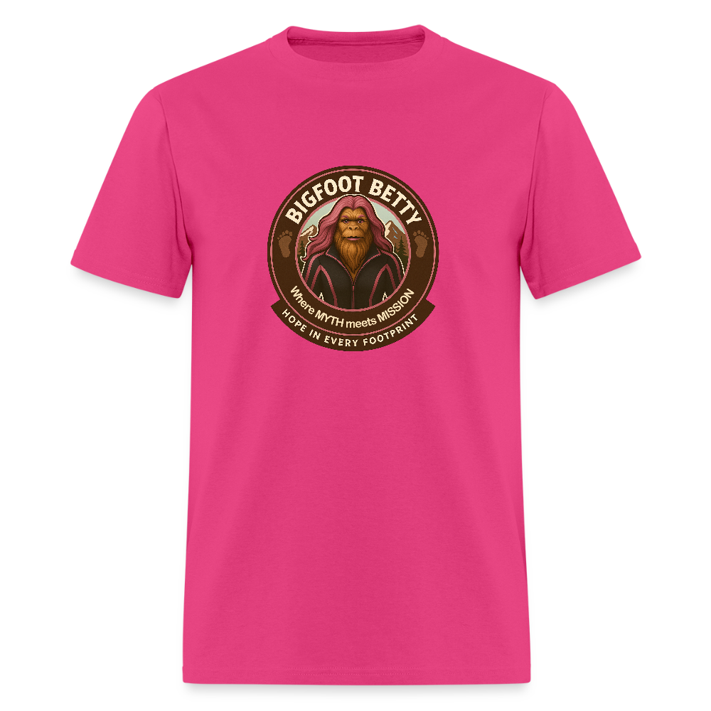 Unisex Classic T-Shirt - Hope in Every Footprint (RETRO) - fuchsia