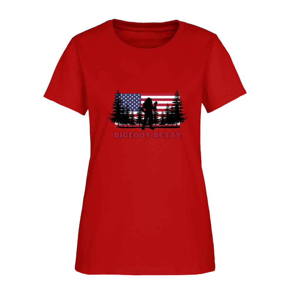 BFB July 4 - Forest Flag Women's T-Shirt - red