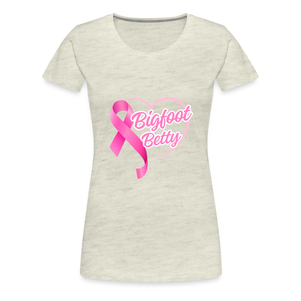 Women’s Premium T-Shirt - BFB Pink Ribbon - heather oatmeal