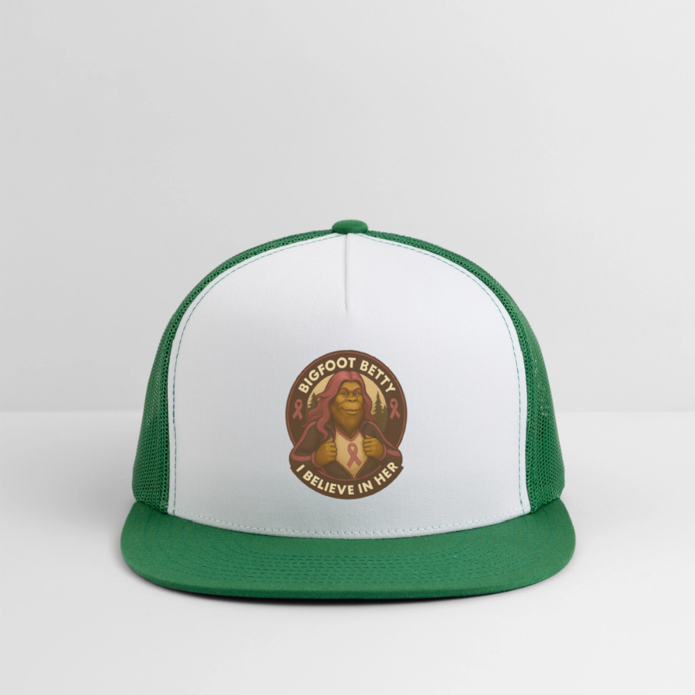 Trucker Hat - I Believe In Her (RETRO) - white/kelly green