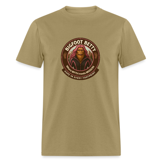 Unisex Classic T-Shirt - Hope in Every Footprint (RETRO) - khaki